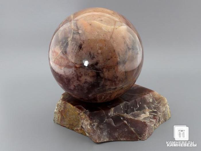 Шар из халцедона на подставке, 147 мм, 21-186/3, фото 1