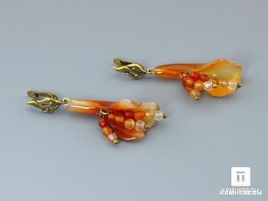 Сердолик. Серьги из сердолика