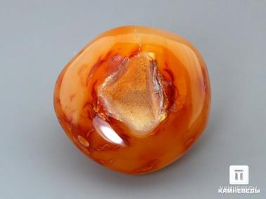 Сердолик. Сердолик с жеодой, полированная галька