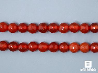 Сердолик. Бусины из сердолика (огранка), 62 шт. на нитке, 6 мм