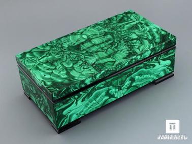 Малахит. Малахитовая шкатулка, 20,8х11х7,2 см