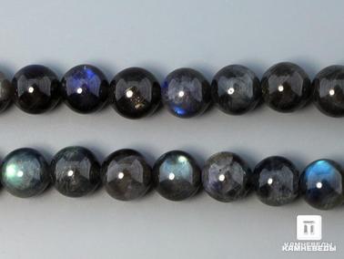 Лабрадор. Бусины из лабрадора, 51 шт. на нитке, 7-8 мм