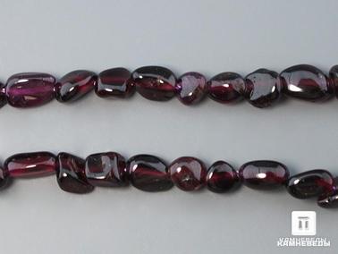 Альмандин, Гранат. Бусины из альмандина (граната), 60 шт. на нитке, галтовка 6-7 мм