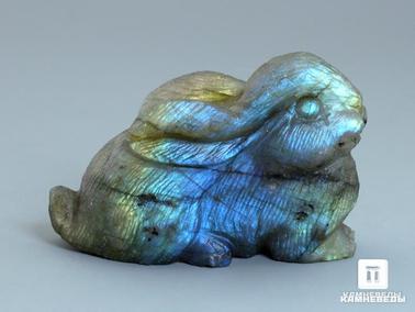 Лабрадор. Заяц из лабрадора, 5,6х3,7х2,8 см