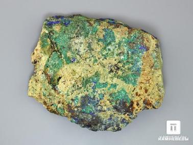 Азурит, Малахит. Азурит с малахитом, 8,6х7,1х2 см