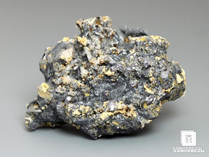 Буланжерит с галенитом и кальцитом, 4,5х3,4х2,3 см, 10-150/20, фото 1