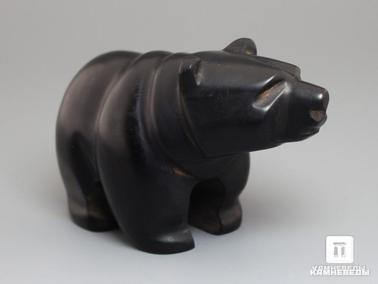 Гагат. Медведь из гагата, 8,4х5,2х4 см