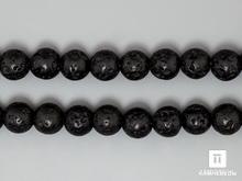 Бусины из пемзы (лавы), 65 шт. на нитке, 6-7 мм