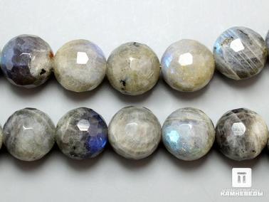 Лабрадор. Бусины из лабрадора (огранка), 10 шт. на нитке, 12 мм