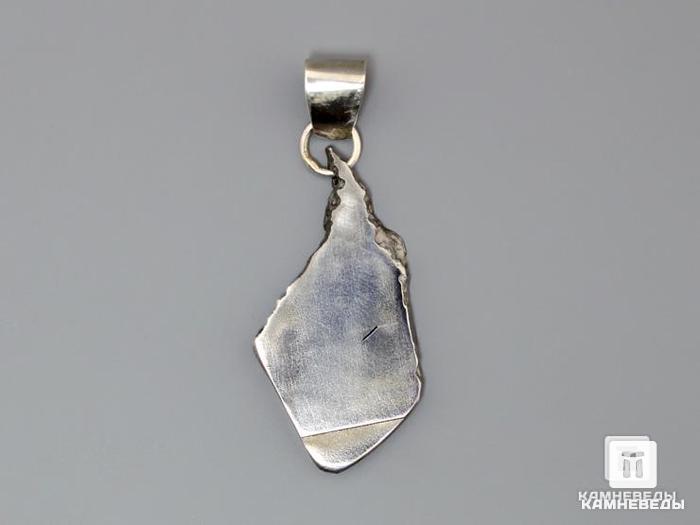 Кулон из метеорита Чинге, 4х2х0,2 см, 40-79/65, фото 2