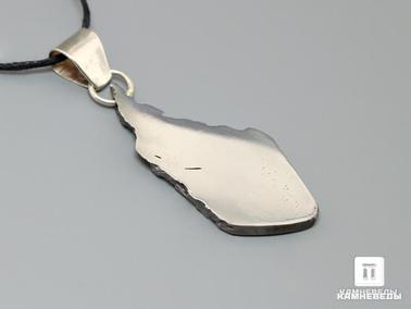 Метеориты. Кулон из метеорита Чинге, 4х2х0,2 см