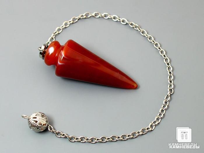 Маятник из сердолика биолокационный, 4х1,6 см, 73-7/1, фото 1