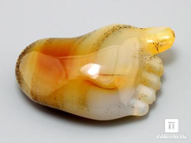 Сердолик. Фигурка из сердолика «Стопа Будды», 5,5х3,4х2 см