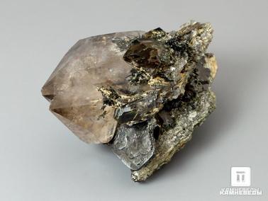 Гематит. Гематит на кварце с рутилом, 3,7х2,5х2,4 см