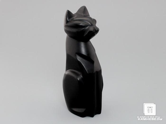 Кошка из гагата, 10,3х4,4х3,5 см, 23-106/3, фото 1