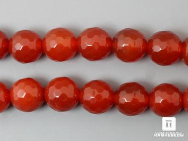 Сердолик. Бусины из сердолика (огранка), 10 шт. на нитке, 12 мм