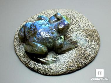 Лабрадор. Лягушка из лабрадора, 8,7х8,4х3 см