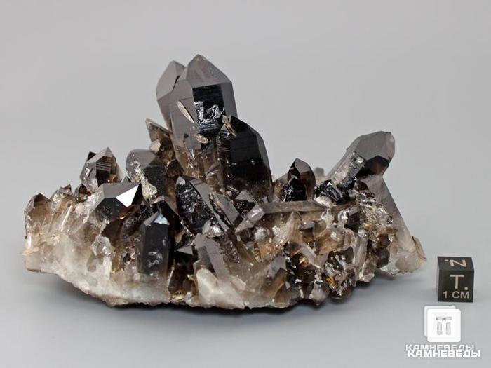 Раухтопаз (дымчатый кварц), друза 11,3х10,2х6 см, 10-100/27, фото 3