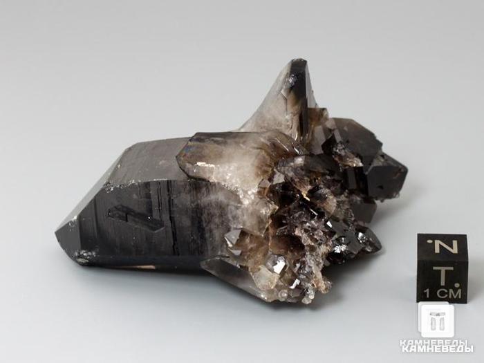 Раухтопаз (дымчатый кварц), сросток кристаллов 6,2х5,8х4,1 см, 10-100/31, фото 2