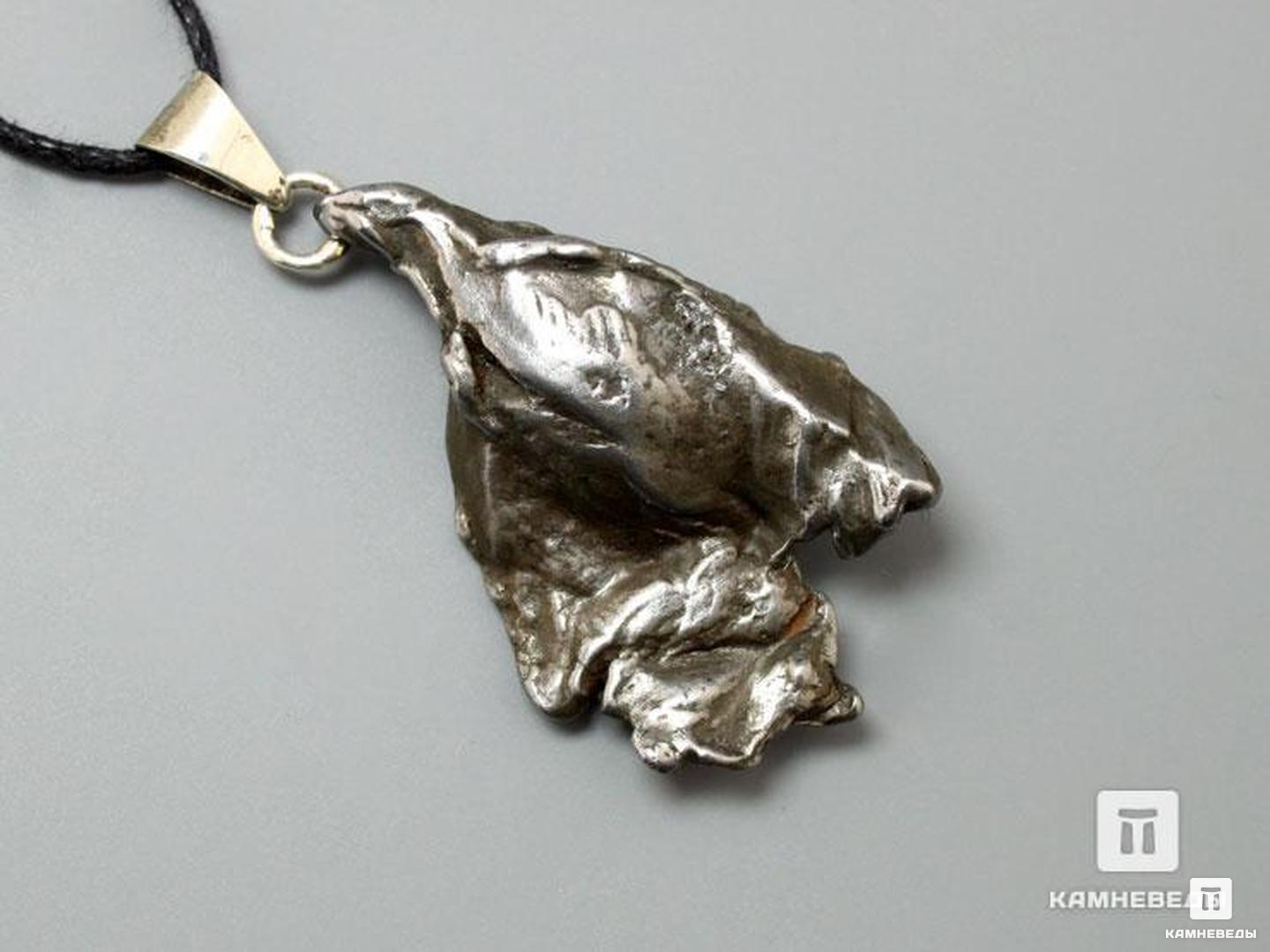 Кулон из метеорита Сихотэ-Алинь, осколок 3,7х2,3х0,8 см, 40-142/15, фото 1