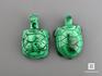 Черепаха из малахита, 4,3х2,6 см, 23-46/60, фото 3