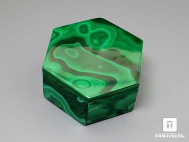 Малахит. Малахитовая шкатулка, 6,6х5,8х3 см