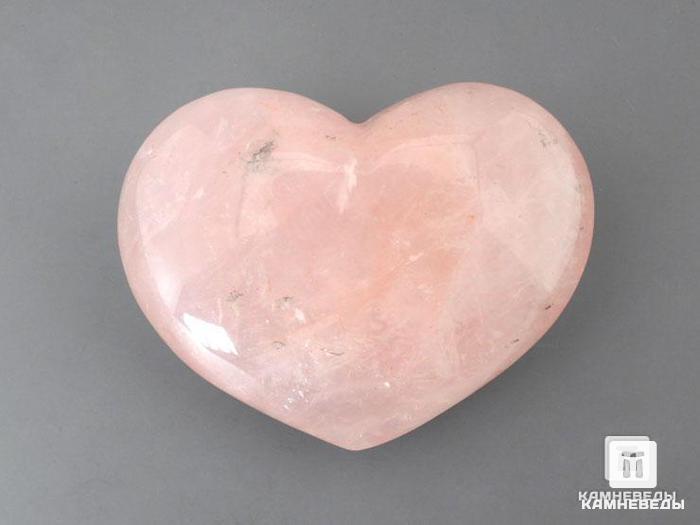 Сердце из розового кварца, 6,8х5,2х3 см, 23-44/5, фото 1