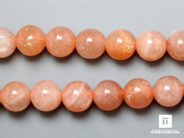 Солнечный камень. Бусины из солнечного камня, 66 шт. на нитке, 6-7 мм