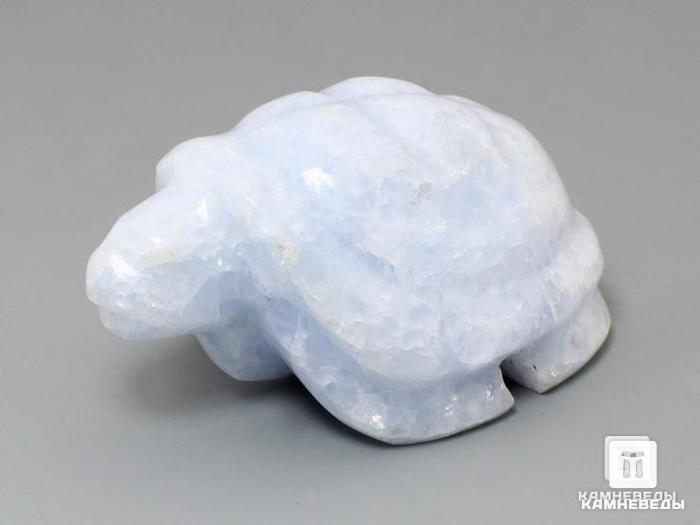 Черепаха из голубого кальцита, 6х4,2х3 см, 23-10/2, фото 1