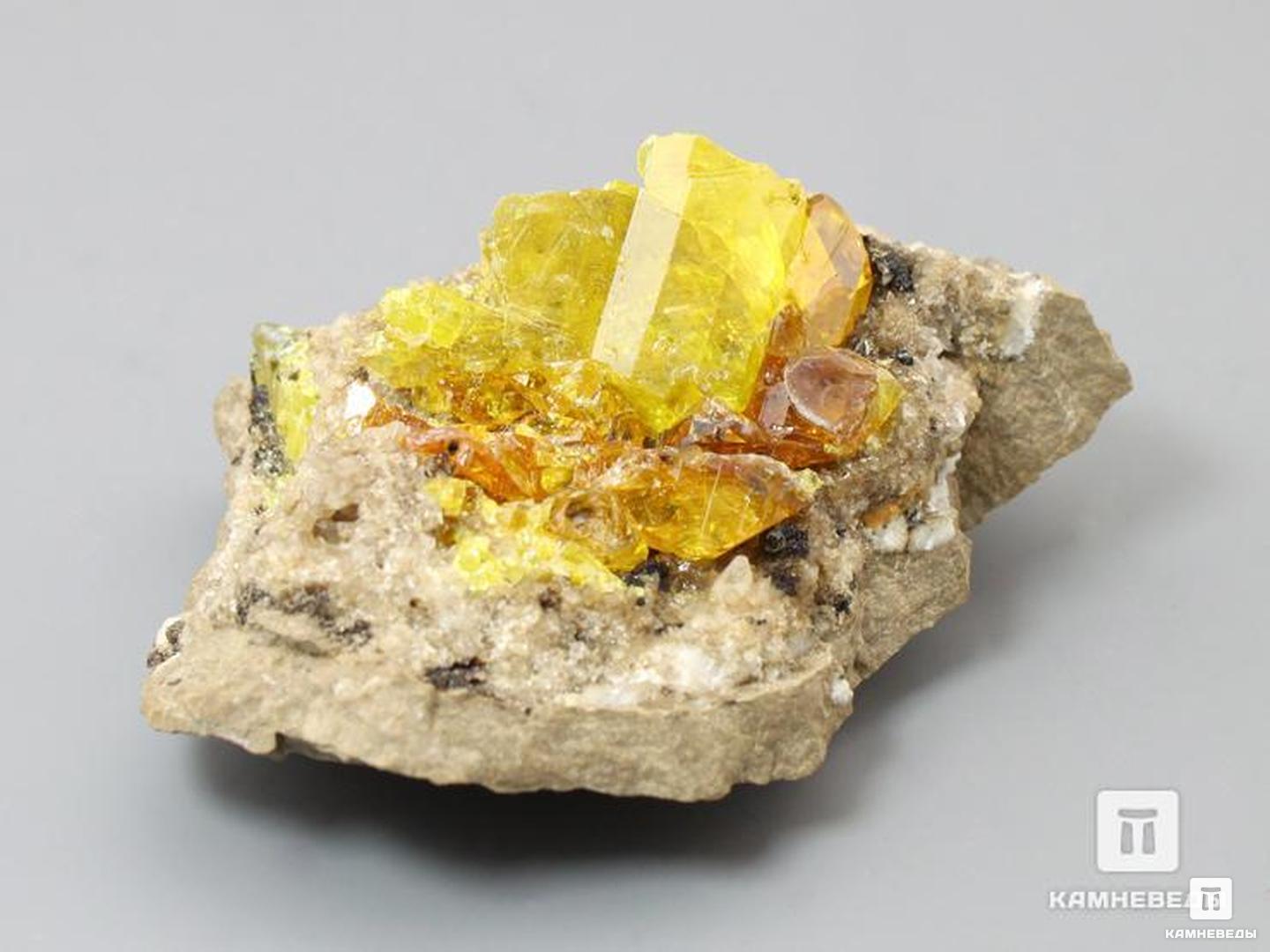Сера самородная на породе, 7,5х6х3,7 см, 10-6/19, фото 2