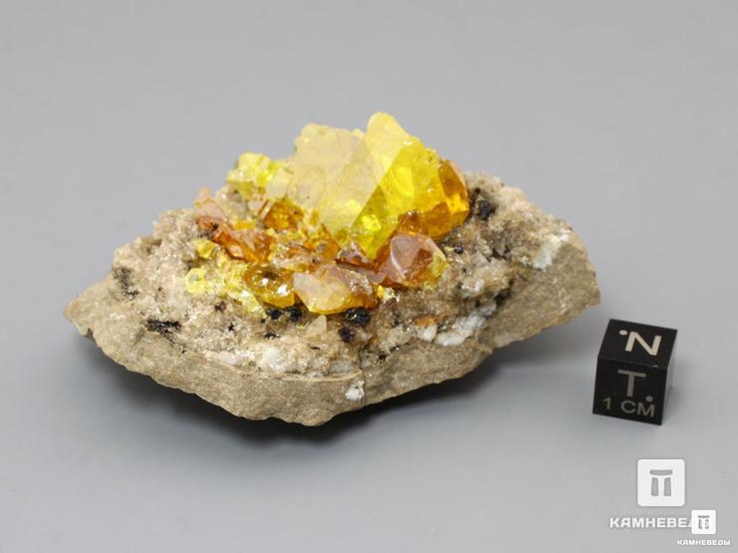 Сера самородная на породе, 7,5х6х3,7 см, 10-6/19, фото 3