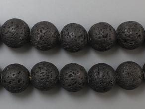 Бусины из пемзы (лавы), 10 шт. на нитке 12-13 мм