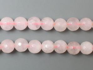 Бусины из розового кварца (огранка), 47-51 шт. на нитке, 8-9 мм