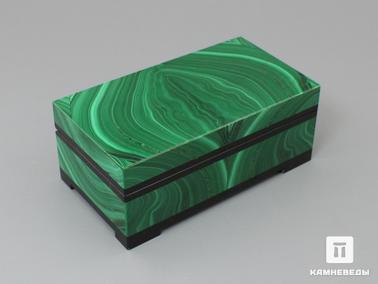 Малахит. Шкатулка из малахита, 9х4,9х3,6 см