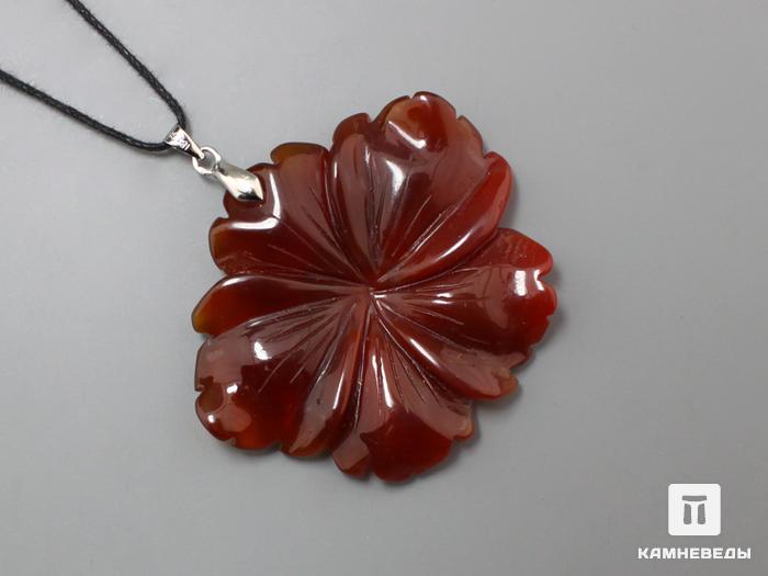 Кулон из сердолика (халцедон), «Цветок» 5,4х4,7х0,7 см, 40-84/13, фото 4