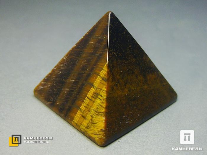 Пирамида из тигрового глаза, 3х3х2,6 см, 20-25/1, фото 3