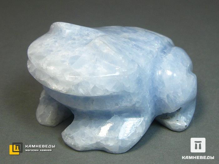 Лягушка из голубого кальцита, 6,4х5,6х3,5 см, 23-10, фото 3
