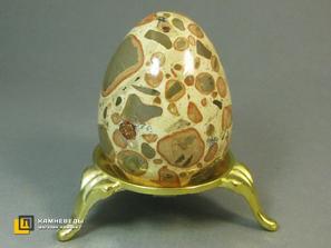 Конгломерат-брекчия. Яйцо из конгломерат-брекчии, 5,2 см