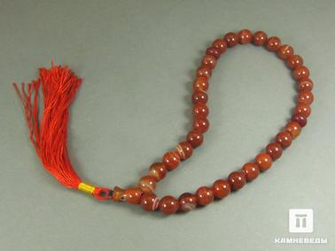 Сердолик. Чётки из сердолика, 33 бусины