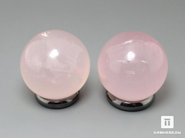 Шар из розового кварца с астеризмом, 35-36 мм, 21-60/5, фото 3