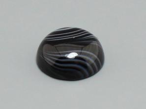 Агат чёрный, кабошон 12 мм
