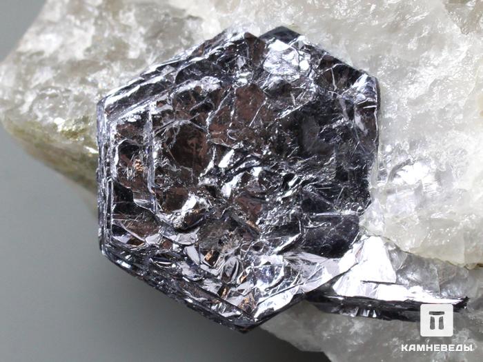 Молибденит, кристалл в кварце 7х5,8х5 см, 10-124/5, фото 5