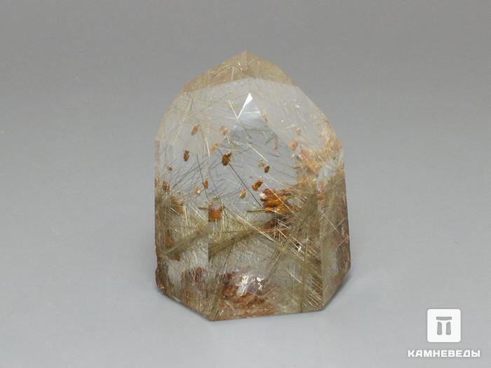 Кварц-волосатик, полированный кристалл 4,5х3,6х2,3 см, 11-20/18, фото 1
