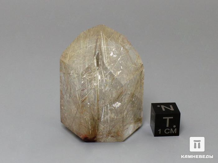 Кварц-волосатик, полированный кристалл 4,3х3,2х2,7 см, 11-20/19, фото 4