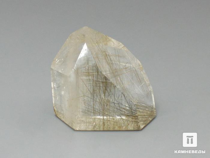 Кварц-волосатик, полированный кристалл 3,6х3,3х2,4 см, 11-20/20, фото 1