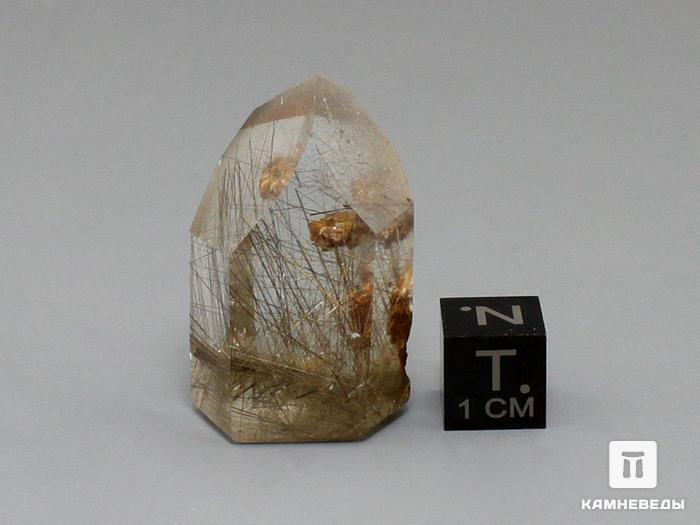 Кварц-волосатик, полированный кристалл 3,4х2,2х1,8 см, 11-20/23, фото 3