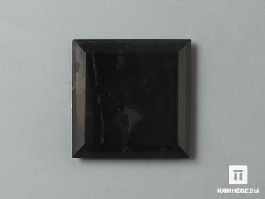 Кремень. Кремень чёрный, огранка 12х12х2,5 мм (3,75 ct)