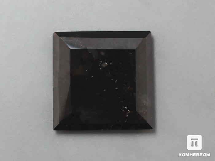 Кремень чёрный, огранка 14х14х2,8 мм (5,1 ct), 9-71/3, фото 1