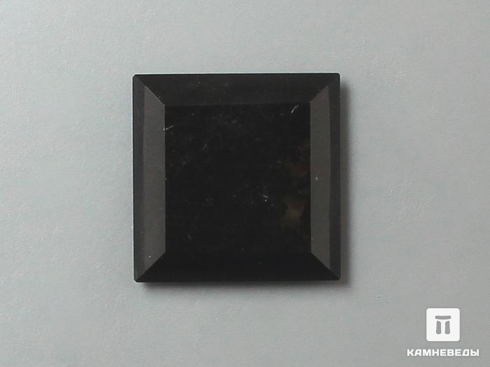 Кремень чёрный, огранка 15х15х3 мм (7,5 ct), 9-71/6, фото 1