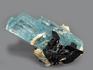 Аквамарин (голубой берилл) с шерлом, сросток кристаллов 4,5х4,4х2,5 см, 10-29/33, фото 3